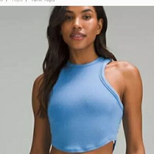 NWT LULULEMON Hold Tight Cropped Tank Top SIZE 8 BLUE NILE GORGEOUS SOLD OUT